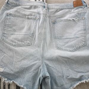 American Eagle Outfitters Blue Jean Shorts Distressed Frayed Hem